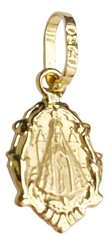 Medalha Em Ouro18k Pingente Santa Nossa Senhora Aparecida