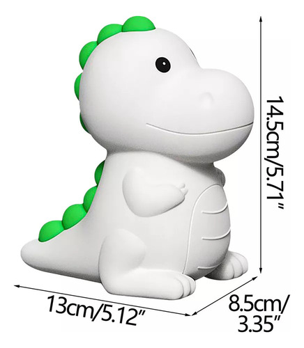 Lámpara De Noche Luz De Dinosaurios Remoto Ajustable