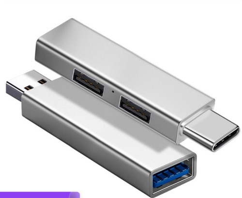 Adaptador Otg Tipo C A 3 Puertos Usb 3.0