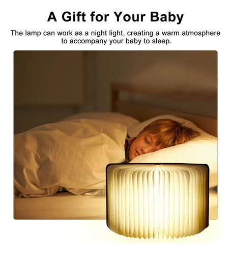 Lámpara De Lectura, Lámpara De Madera Para Libros, Luz Led D