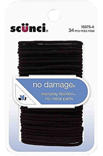 Scunci Sin Daños Elasticos Para El Cabello, Pequeño, Negr