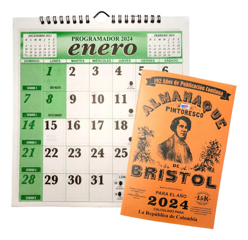 Calendario Programador + Almanaque Pintoresco Bristol 2024