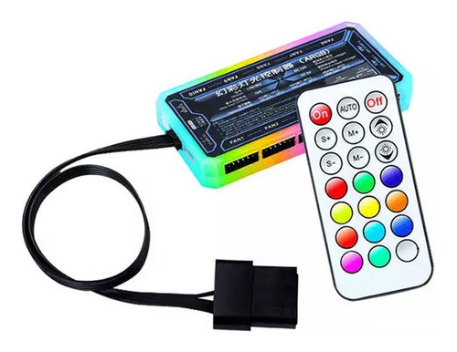 Kit 3 Cooler Colorful Led Rgb Fan Cool Series 120 Mm Control