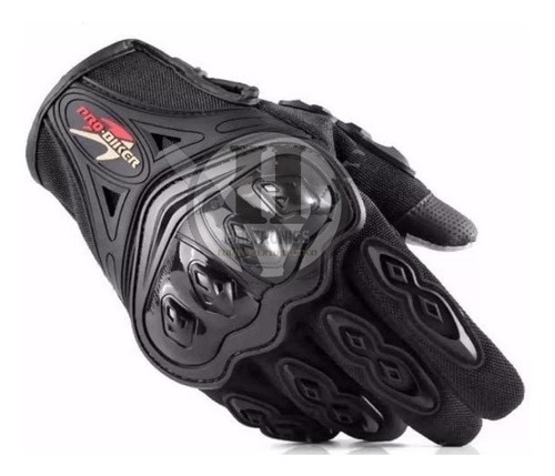 Guantes Dedo Completo Negro Proteccion Pro Biker Touch