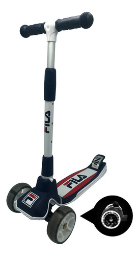 Combo De Scooter Infantil Fila Led Con Casco Azul