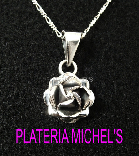 Imagen 5 de 5 de Dije De Rosa En Plate Ley