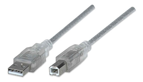 Cable Usb 2.0 Manhattan A B 4.5mts Plata 340465 /v /vc Color Plateado