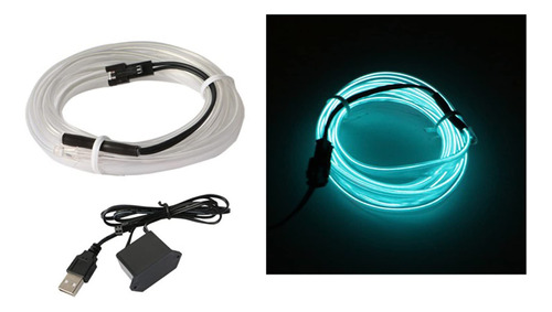 Luz Alambre Neon Universal Para Coche Decoracion Ambiente 5v