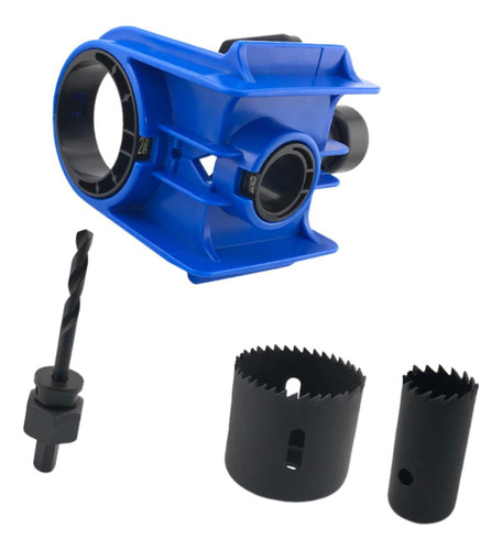 Kit De Instalação De Fechadura De Porta Com 2 Buchas Azul