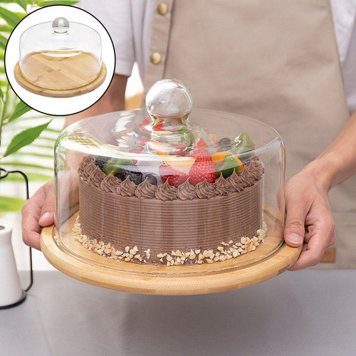 Soporte De Postre De Cristal Para Tartas, 210 Mm