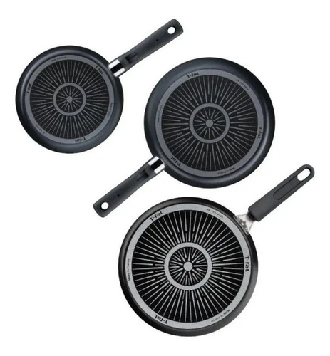 Juego De Sartenes 20/24 Cm + Crepera 25 Cm T-fal Aluminio