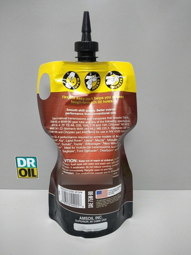 Imagen 2 de 3 de Amsoil 75w9 Api Gl-4. Aceite De Transmisión Sincrónica