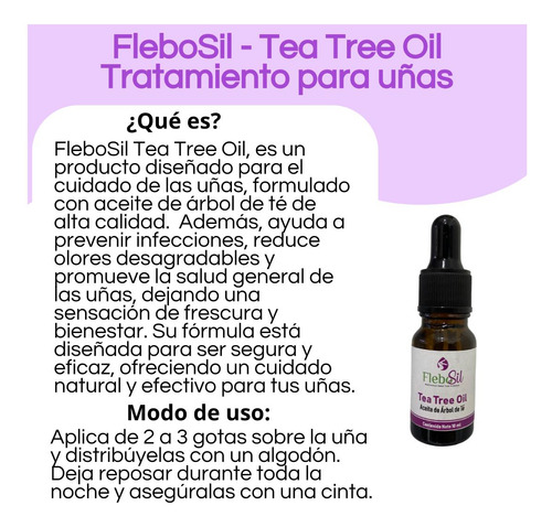 Kit 2pzs Flebosil - Tea Tree Oil Con Aceite De Árbol De Té