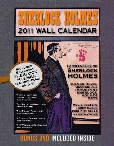 Sherlock Holmes 2011 Wall Calendar W Bonus Dvd