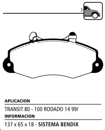 Juego Pastillas De Freno Delanteras Litton Transit 80 - 100