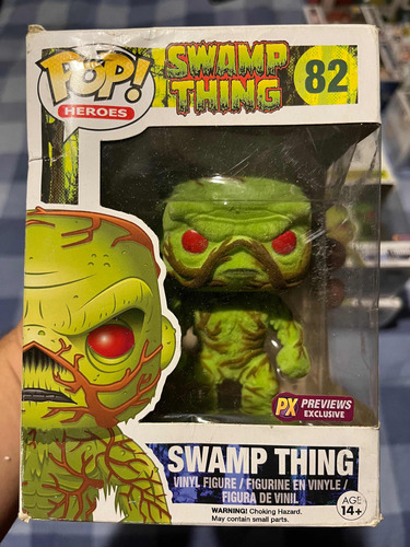 Funko Pop! Swamp Thing #82 Versión Flocked. Px Exclusive Dc
