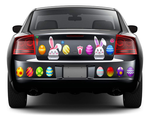 20 Imanes De Pascua Para Coche, Reflectantes, Huevos De Pasc