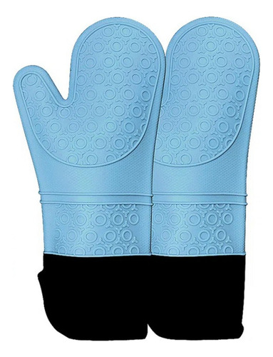 1 Par De Guantes Impermeables Largos De Silicona Con Algodón