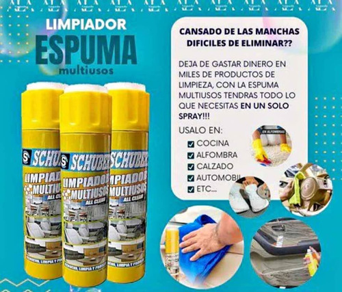 Espuma Limpiadora Multiusos Schubert All Clean - 650 Ml