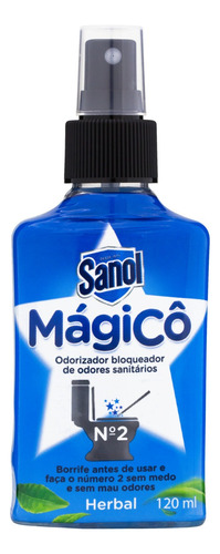 Odorizador Sanitário Herbal Sanol Mágicô Frasco 120ml