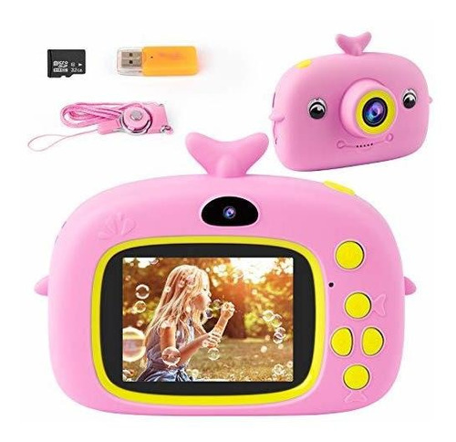 Juguete Camara Para Niño Video Digital Doble Selfie Ips