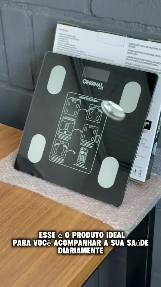 Balança Digital Bioimpedância Bluetooth Corporal Aparelho Alta Capacidade Balança De Banheiro Academia App Para Android E Para Ios Cor Preto Marca Davely — foto 2