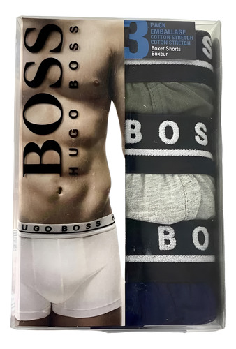 Boxer Trunk Hugo Boss Algodón 3 Pack - Original Y Nuevo