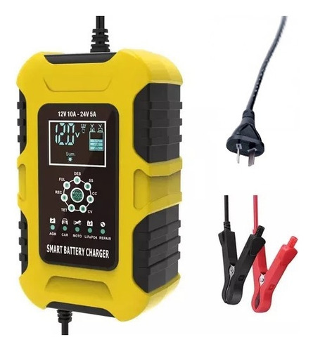 Cargador Inteligente 12v 24v 10a Litio-plomo-gel Y Mas!!!!