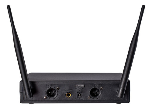 Amw Au120 Microfone Sem Fio Duplo De Mão Digital Cor Preto com Estojo