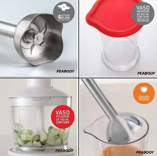 Licuadora de mano online mixer peabody 800w