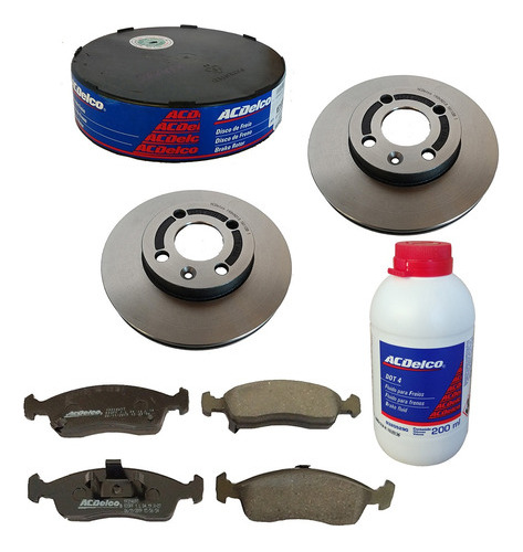 Kit Pastilhas Disco Fluido Freio Cobalt 2019 2020 Acdelco