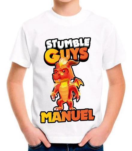 Playera Stumble Guys Para Niños Personalizada Con Tu Nombre 