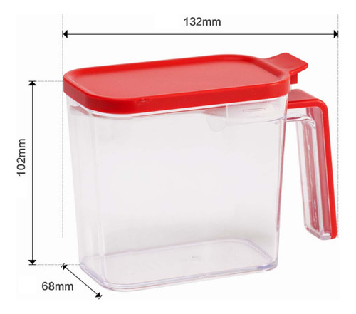 Tarros De Condimentos Con Cuchara Medidora De 5 Ml, Rojo
