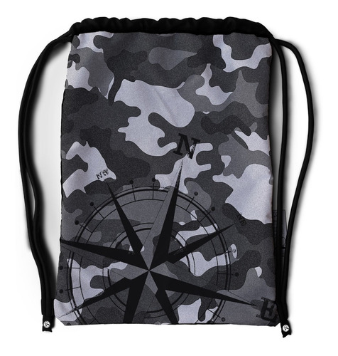 Tula Deportiva Impermeable Camuflado Gris