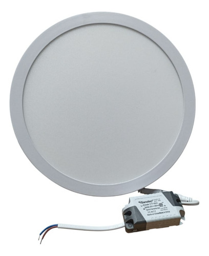 10 Pzs Lámpara Sanelec Circular S/poner 18w Luz Cálida