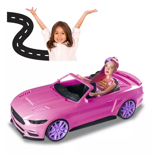 Carrinho Conversível Controle Remoto Barbie + Brinde Boneca