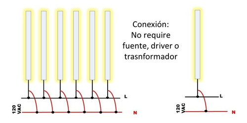 Lampara Perfil Plano, Led, Luminaria Led, Tubo Led 20w