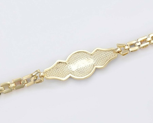 Pulsera Religiosa Xuping Oro Laminado Mujer 19.1cm