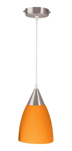 Campana Naranja Cono Cristal 15.6cm Comedor Cocina E27 Calux