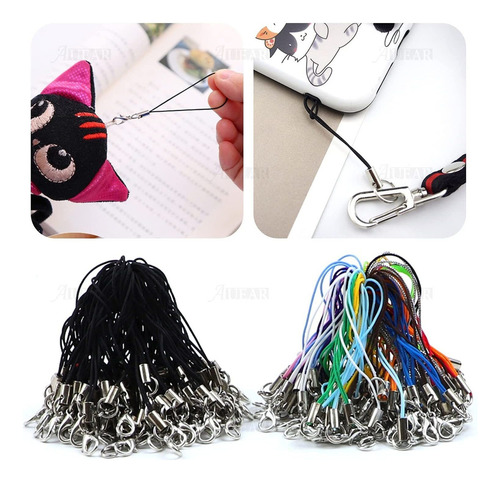 200pcs Correa Charm Lariat Con Cordón Para Teléfono Móvil
