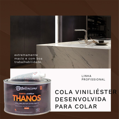 Cola Thanos Para Mármore Granitos Bellinzoni 1lt + Corante