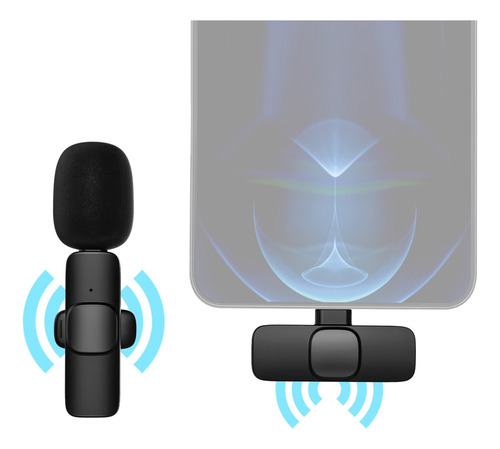 Mini Micrófono Lavalier Inalámbrico Con Clip Omnidireccional