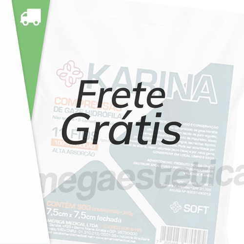 Imagem 5 de 6 de Gaze Hidrófila 13 Fios Karina Curativo Limpeza De Pele 10pct