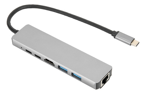 Expansor Usb Tipo C, Hub 6 En 1, Base De Expansión Multifunc
