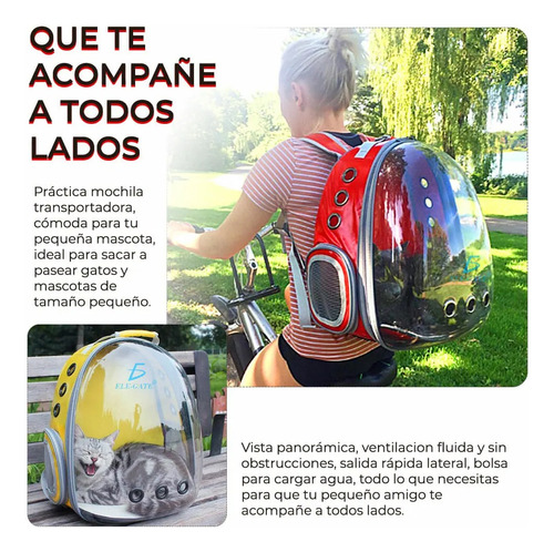 Mochila De Viaje Con Cápsula Para Mascotas