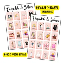 Comprar Juego Despedida De Soltera Loteria Imprimible 50 Tablas Pdf