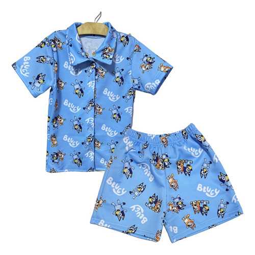 Camisa Y Short De Las Aventuras De Bluey Y Bingo Infantil