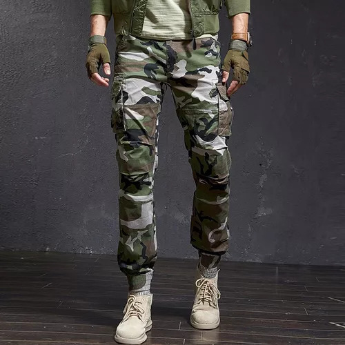 Pantalones Cargo De Camuflaje Para Hombre, Militares, Casual