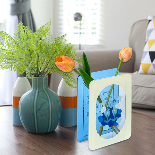 Vaso De Flores, Suporte De Buquê Moderno Em Acrílico, Clear