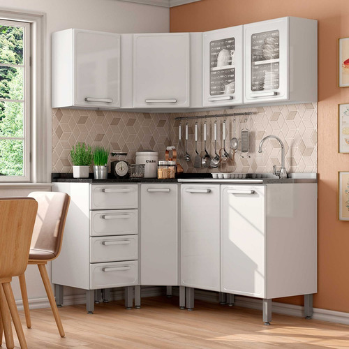 Imagen 5 de 9 de Armario Superior Esquinero Gourmet Plus Blanco